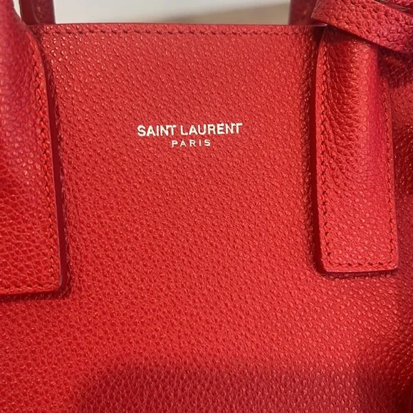 Saint Laurent/ YSL Sac de Jour nano size in Red Color - Picture 5 of 11